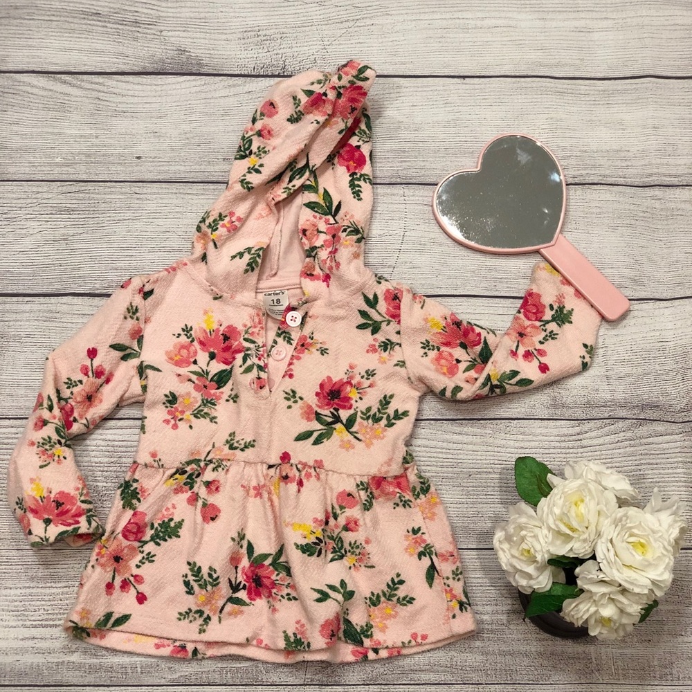 Floral hoodie tunic 18 months